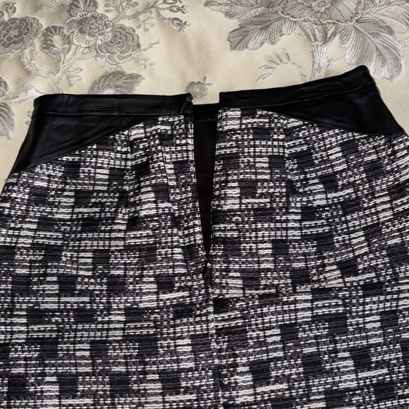 NWT Ann Taylor Tweed Leather Pencil Skirt - Picture 6 of 8